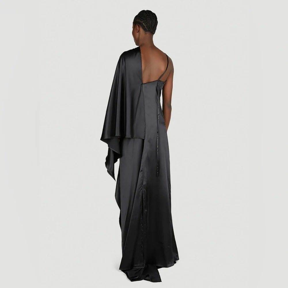 ACNE STUDIOS Asymmetric satin gown - Picture 6 of 7